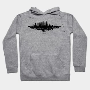 New York Skyline Watercolor Black and White Hoodie